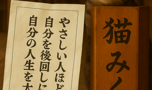 やさしい人ほど自分を後回しにする自分の人生を大切に