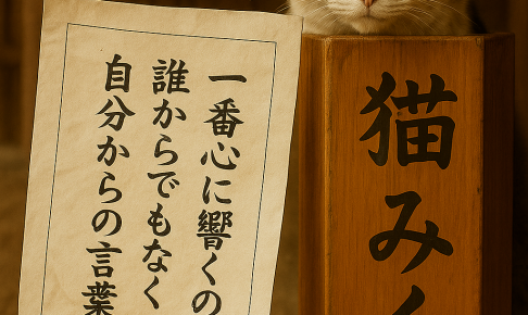 一番心に響くのは 誰からでもなく 自分からの言葉