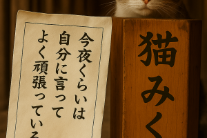 今夜くらいは 自分に言ってあげて よく頑張っていると