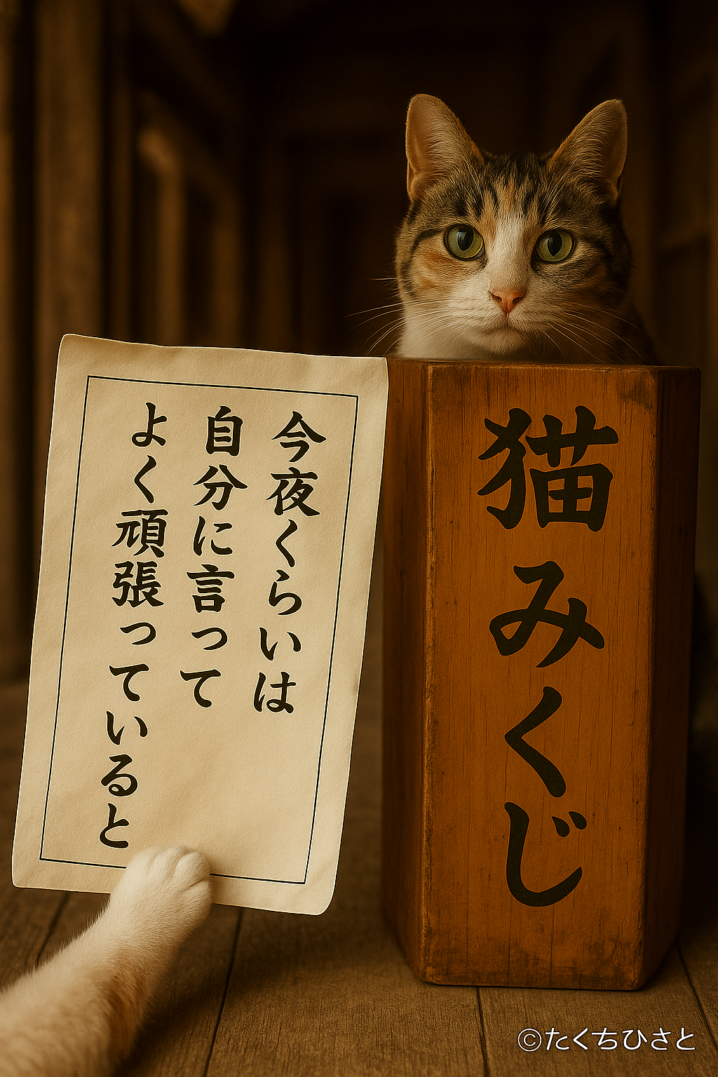 今夜くらいは 自分に言ってあげて よく頑張っていると