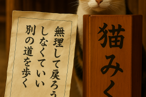 無理して戻ろうと しなくていい 別の道を歩く