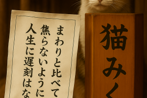 まわりと比べて 焦らないように 人生に遅刻はない