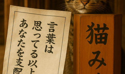 言葉は 思ってる以上に あなたを支配してる