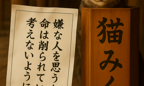 嫌な人を思うたび 命は削られている 考えないように