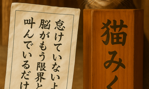 「怠けていないよ。脳がもう限界と叫んでいるだけ