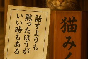 話すよりも 黙ったほうが いい時もある