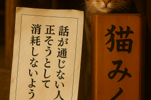 話が通じない人を正そうとして消耗しないように
