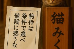 物件は条件で選べ値段に迷うな