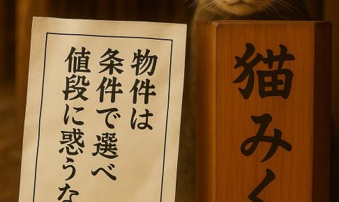 物件は条件で選べ値段に迷うな