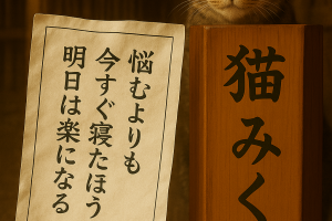 悩むよりも 今すぐ寝たほうが 明日は楽になる