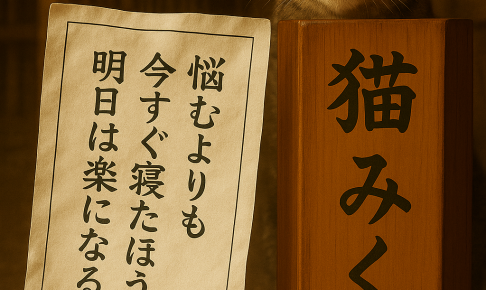 悩むよりも 今すぐ寝たほうが 明日は楽になる