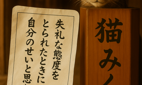 失礼な態度を とられたときに 自分のせいと思わない