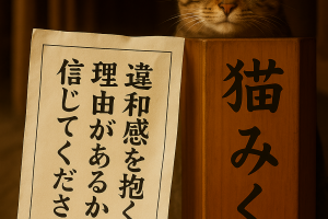 違和感を抱くには理由があるから信じてください
