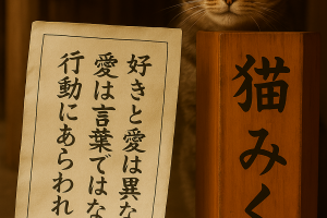 好きと愛は異なり愛は言葉ではなく行動にあらわれる