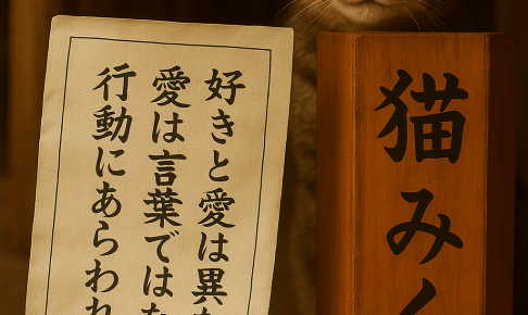 好きと愛は異なり愛は言葉ではなく行動にあらわれる