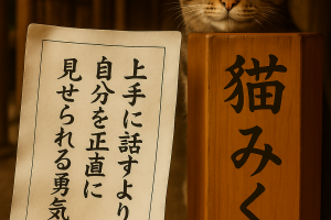 上手に話すよりも自分を正直に見せられる勇気