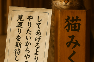 してあげるより やりたいからやる 見返りを期待しない