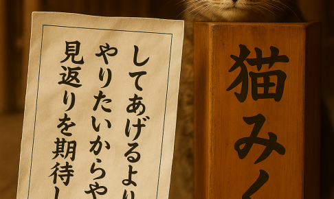 してあげるより やりたいからやる 見返りを期待しない