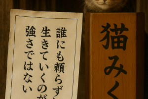 誰にも頼らずに 生きていくのが 強さではない