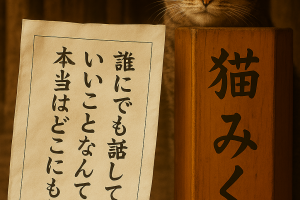 誰にでも話して いいことなんて 本当はどこにもない