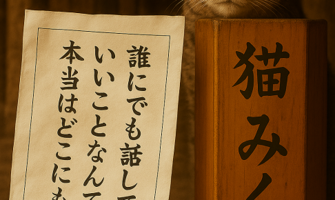 誰にでも話して いいことなんて 本当はどこにもない