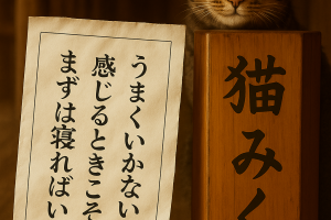 うまくいかないと 感じるときこそ まずは寝ればいい