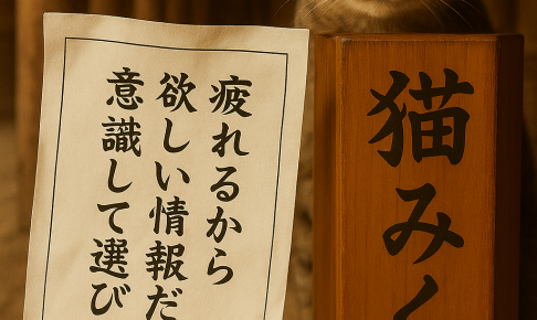 疲れるから 欲しい情報だけ 意識して選びとる