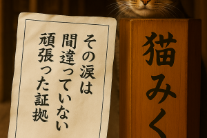その涙は 間違っていない 頑張った証拠
