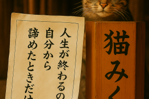 人生が終わるのは 自分から 諦めたときだけ