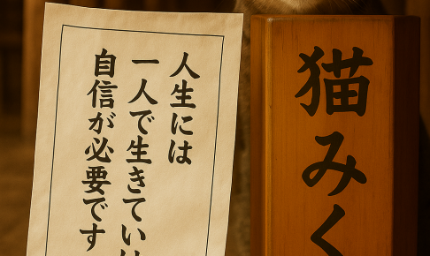 人生には 一人でも生きていける 自信が必要です