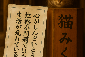 心がしんどいとき 性格が問題ではなく 生活が乱れているだけ