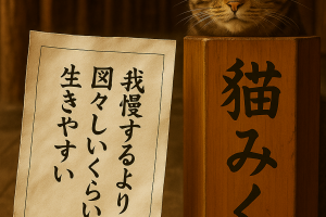 我慢するより 図々しいくらいが 生きやすい