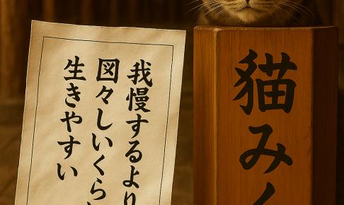 我慢するより 図々しいくらいが 生きやすい