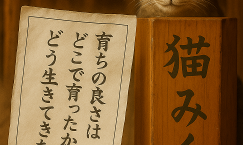 育ちの良さは どこで育ったかより どう生きてきたか