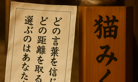 どの言葉を信じるか どの距離を取るか 選ぶのはあなた自身