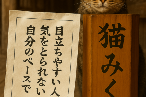 目立ちやすい人に 気をとられない 自分のペースで
