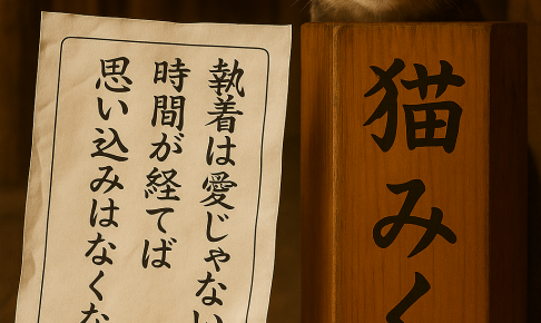 執着は愛じゃない 時間が経てば 思い込みはなくなる