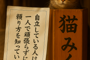 自立している人は 一人で頑張らずに 頼り方を知っている
