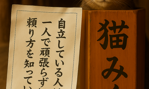 自立している人は 一人で頑張らずに 頼り方を知っている