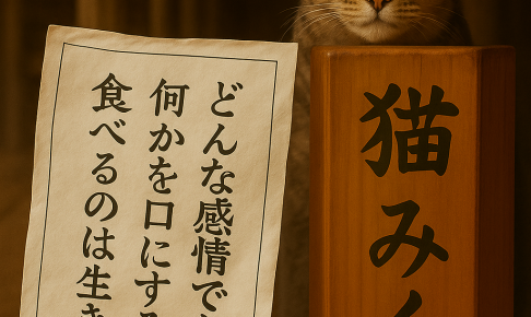どんな感情であれ 何かを口にする 食べるのは生きること