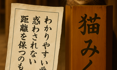わかりやすい愛に 惑わされない 距離を保つのも大切