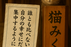 誰とも比べないで 自分の幸せにだけ 集中するように