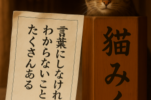言葉にしなければ わからないことは たくさんある