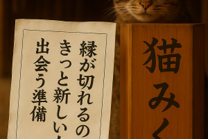 縁が切れるのは きっと新しい人に 出会う準備