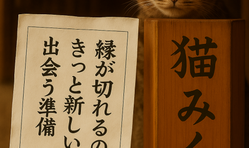 縁が切れるのは きっと新しい人に 出会う準備