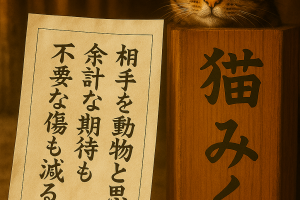 相手を動物と思えば 余計な期待も 不要な傷も減る