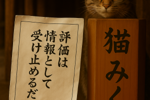 評価は情報として受け止めるだけ