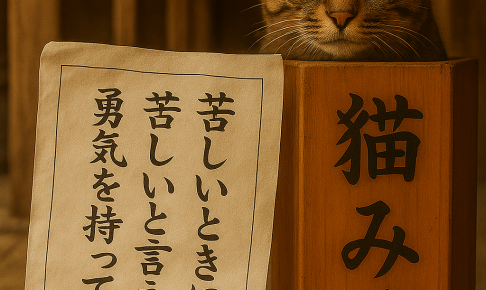 苦しいときに苦しいと言える勇気を持って