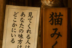 見てくれる人はいるあなたの味方はどこかにいる