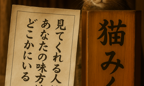 見てくれる人はいるあなたの味方はどこかにいる